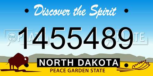 1455489 North Dakota License Plate