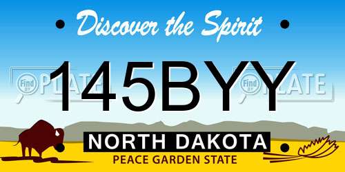 145BYY North Dakota License Plate