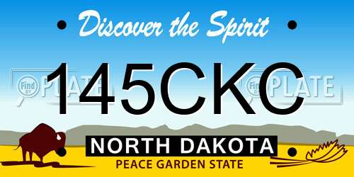 145CKC North Dakota License Plate