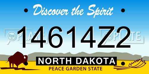 14614Z2 North Dakota License Plate