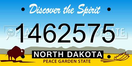 1462575 North Dakota License Plate
