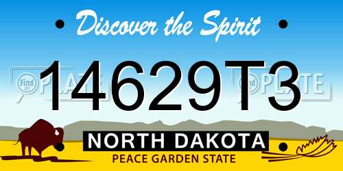 14629T3 North Dakota License Plate