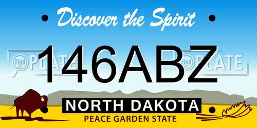 146ABZ North Dakota License Plate