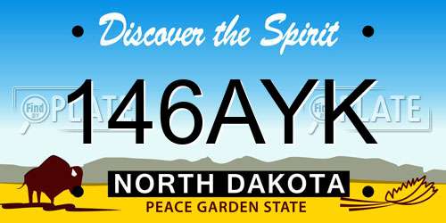 146AYK North Dakota License Plate