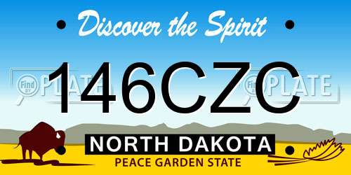 146CZC North Dakota License Plate