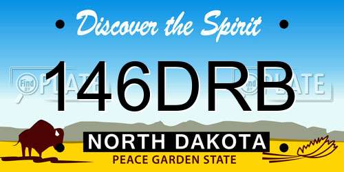 146DRB North Dakota License Plate