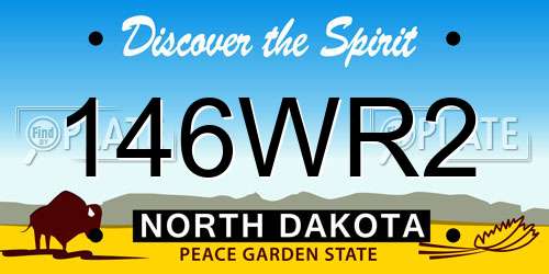 146WR2 North Dakota License Plate