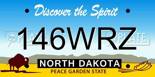 146WRZ North Dakota License Plate