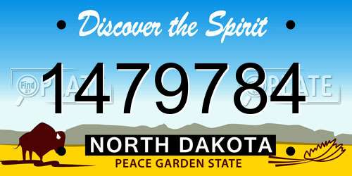 1479784 North Dakota License Plate