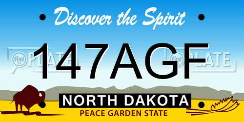 147AGF North Dakota License Plate