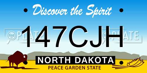 147CJH North Dakota License Plate