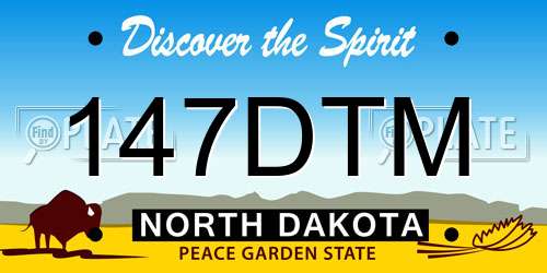 147DTM North Dakota License Plate