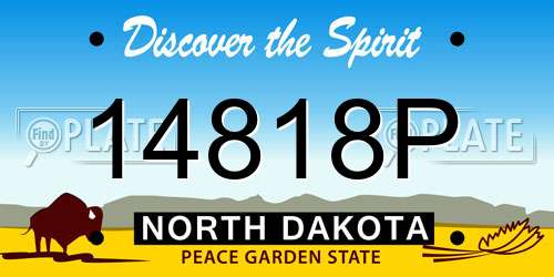 14818P North Dakota License Plate