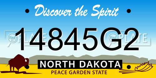 14845G2 North Dakota License Plate