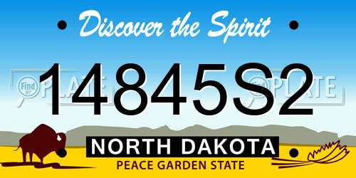14845S2 North Dakota License Plate