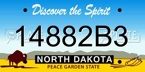 14882B3 North Dakota License Plate