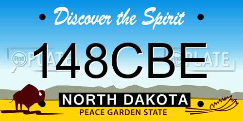 148CBE North Dakota License Plate