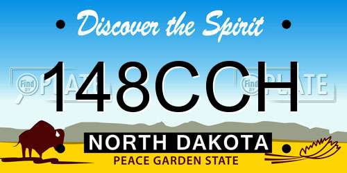 148CCH North Dakota License Plate