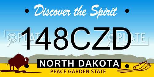 148CZD North Dakota License Plate