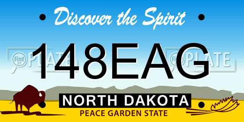 148EAG North Dakota License Plate