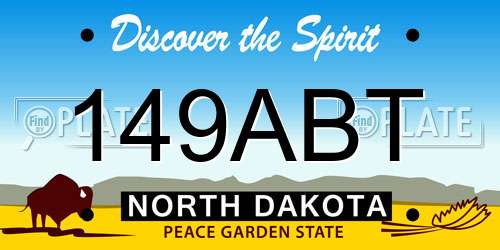 149ABT North Dakota License Plate