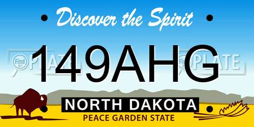 149AHG North Dakota License Plate