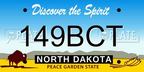 149BCT North Dakota License Plate