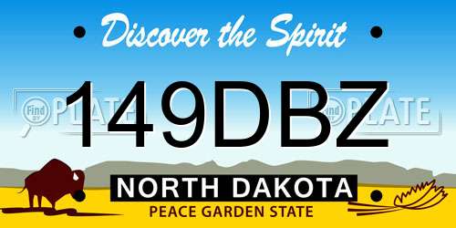 149DBZ North Dakota License Plate