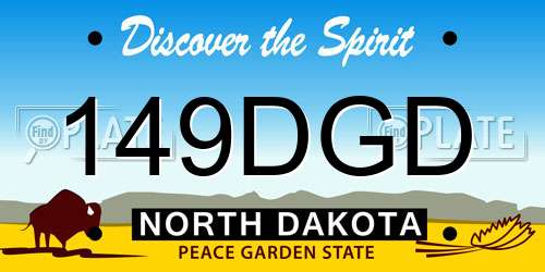 149DGD North Dakota License Plate