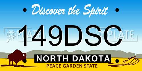 149DSC North Dakota License Plate
