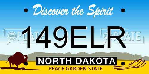 149ELR North Dakota License Plate