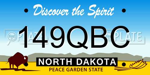 149QBC North Dakota License Plate