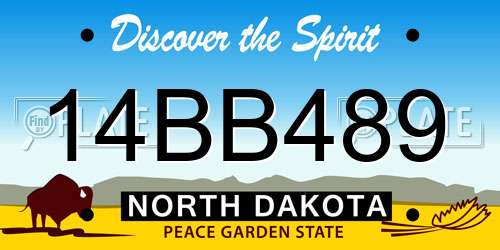 14BB489 North Dakota License Plate