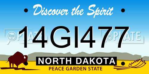 14GI477 North Dakota License Plate