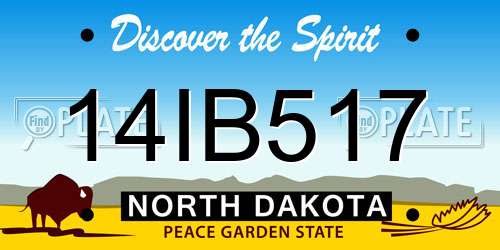 14IB517 North Dakota License Plate
