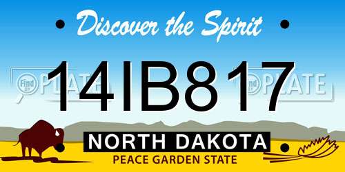 14IB817 North Dakota License Plate