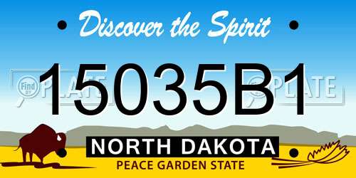 15035B1 North Dakota License Plate
