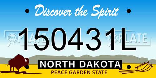 150431L North Dakota License Plate