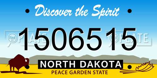 1506515 North Dakota License Plate