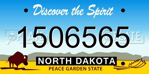 1506565 North Dakota License Plate