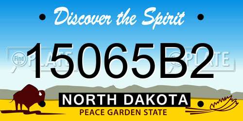 15065B2 North Dakota License Plate