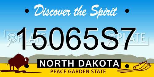 15065S7 North Dakota License Plate