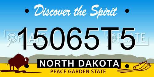 15065T5 North Dakota License Plate