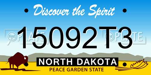 15092T3 North Dakota License Plate