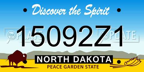 15092Z1 North Dakota License Plate