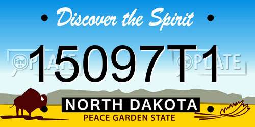 15097T1 North Dakota License Plate