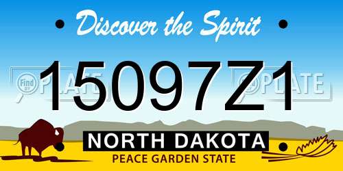 15097Z1 North Dakota License Plate