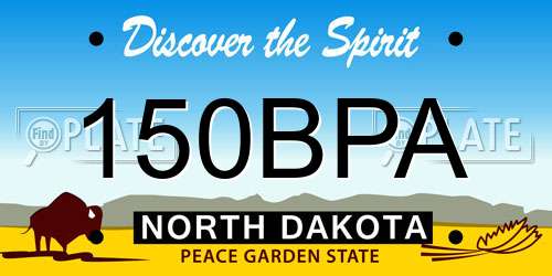 150BPA North Dakota License Plate