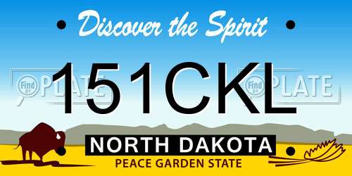 151CKL North Dakota License Plate