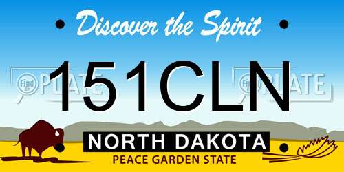 151CLN North Dakota License Plate